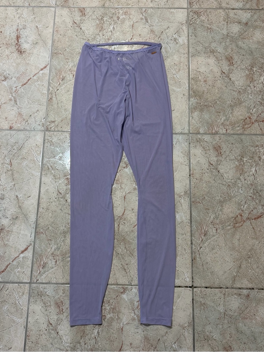 Savage X Fenty Lavender Mesh Open Back Crotchless Leggings M